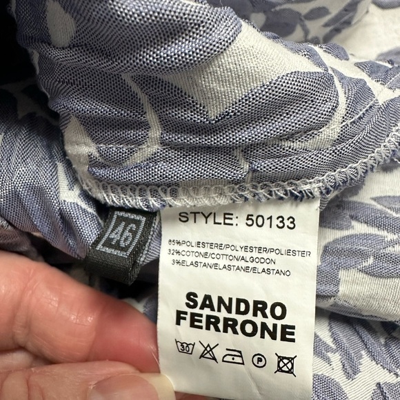 Sandro Ferrone floral, sleeveless dress back zipper - Picture 6 of 7